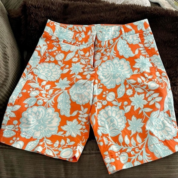 J. Crew Pants - COPY - J.Crew fun & floral Bermuda stretch shorts, size 4